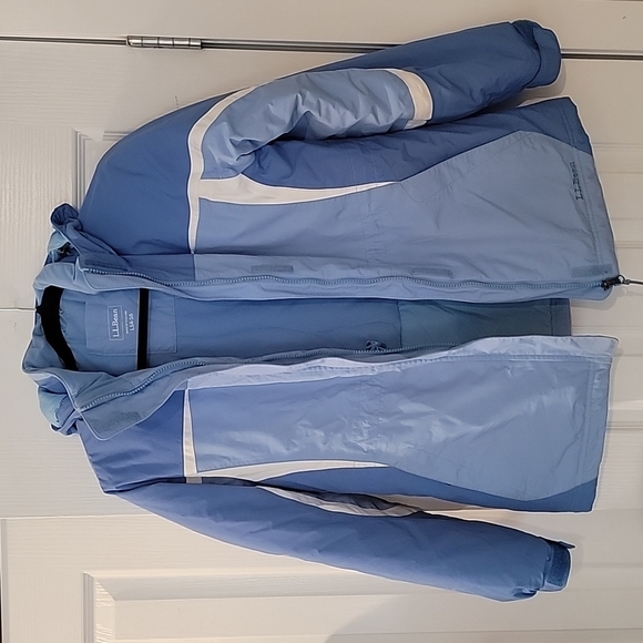 Jacket L.L. Bean Kids Winter Ski L 14-16 Lined Thinsulate removeable hood. - Picture 3 of 8